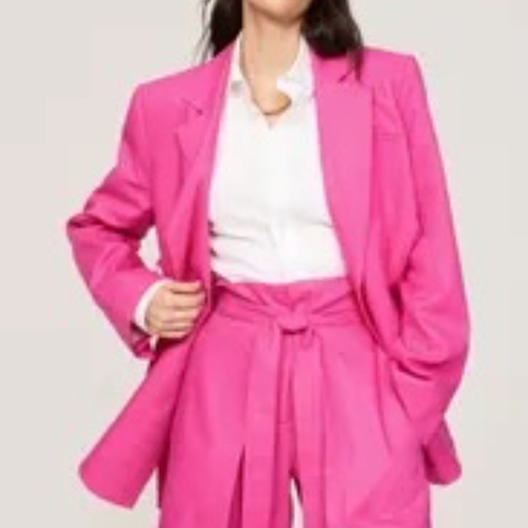 Eudon Choi Rent the runway Pink pleated shorts linen sz 4 $275 - Picture 5 of 6